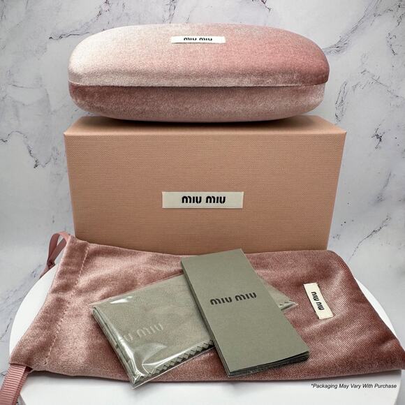 New MIU MIU Sunglasses MU B01S 16K90Q Black Brown Lens Oversized Pillow Square - Picture 7 of 7